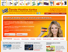Tablet Screenshot of clanskepvcplasticnekartice.plasticnekartice.rs